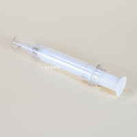 Flacon pompe sans air en plastique recyclable de luxe 5ml 10ml 20ml pour soins de la peau, emballage seringue, estampage à chaud, impression personnalisée pour les yeux
