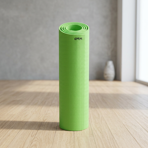 Fabricant de couleur verte imprimé sur mesure tapis de yoga Pilates pliant écologique équipement de fitness d'exercice portable en tapis en caoutchouc - Product Image 3