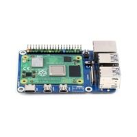 SKU-23611 CM4 ke Pi 4B Papan Adaptor untuk Modul Komputasi Raspberry Pi 4 Papan Pengembangan Alternatif 4x USB 3.0 Giga