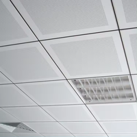 Plaque de plafond suspendu en aluminium perforé de haute qualité, absorption acoustique, faux plafond 600x600 pour bureau, centre commercial
