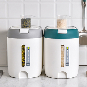 Distributeur de Riz Domestique Grande Capacité, Récipient de <span class=keywords><strong>Rangement</strong></span> pour Céréales avec Couvercle, Boîte de Conservation Alimentaire Multifonction en PP - Product Image 2