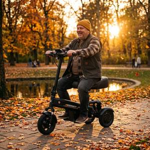 Scooter Eléctrico de Tres Ruedas Hikerboy <span class=keywords><strong>Dura</strong></span>, Marco de Aleación de Aluminio Al6061, Motor Dual de 250W, Scooter Eléctrico para Desplazamientos Urbanos - Product Image 5