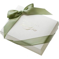 Boîtes de papier en carton à chocolat imprimées sur mesure avec gaufrage pour cadeaux de fête Cadeaux de mariage Ruban d'accessoires de vêtement