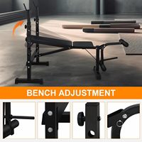 IUNNDS Banc de musculation multifonction réglable Presse d'haltères Gym à domicile Équipement de musculation gratuit Support de squat