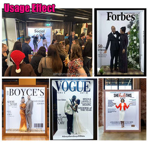 पत्रिका फोटो बूथ अनुकूलन pvc बोर्ड बॉक्स टेक्स्ट के साथ प्रकाश वॉक-इन फोटो बूथ बॉक्स बैकड्रॉप - Product Image 6