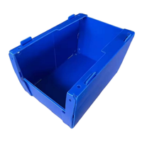 Boîte en plastique ondulé PP pliable et empilable, boîte en Coroplast réutilisable, boîte en feuille creuse pour le stockage en entrepôt, l'expédition et le transport
