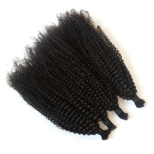 Cabello rizado de alta calidad para trenzado, cabello humano 100% brasileño, birmano, sin accesorio - Product Image 4