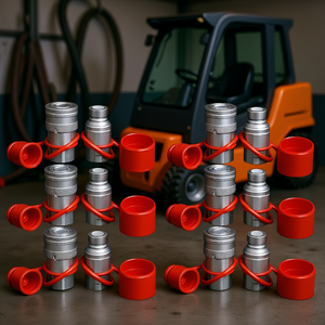 Coupleur hydraulique à connexion rapide 1/2'' 8 paires ISO 16028 27,6 Mpa pour mini-chargeuse en alliage d'aluminium - Product Image 2