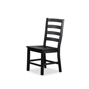 Sedia da Pranzo in Legno Nero Stile Contemporaneo, Arredamento Domestico Stabile - Product Image 1