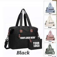 Ensemble de sacs de voyage imperméables Qetesh avec trousse de maquillage, bagage à main, sac à langer, sac à dos bandoulière pour les vacances