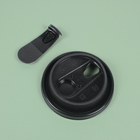 Couvre-gobelets en plastique jetables de 90 mm, couvercles séparés