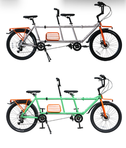 Vélo <span class=keywords><strong>Tandem</strong></span> Pliant 24 Pouces - Vélo Pliant Biplace en Acier à Haute Teneur en Carbone, Vélo de Plage pour Couples, Famille et Entreprises de Location - Product Image 3