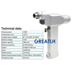 Instrument chirurgical orthopédique, perceuse médicale, perceuse à double canule, perceuse de traumatologie - Product Image 3