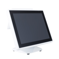 Caisse enregistreuse, terminal tablette, double écran, carré, pour restaurant, système de point de vente en aluminium