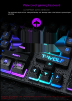 Clavier de jeu filaire USB 104 touches mécanique suspendu rétroéclairé LED arc-en-ciel pour PC ordinateur portable