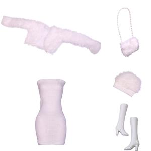 Vente en gros de vêtements pour poupées 30 cm – Ensemble complet manteau, robe, chapeau, sac et bottes pour le commerce transfrontalier - Product Image 5