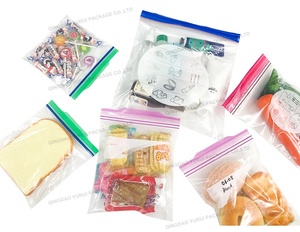 YURUI Transparent Frozen Easy Open Tabs PLASTIC Bag Zip Lock Reusable Sandwich Bags zipper plastic bag