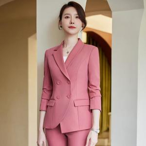 Conjunto de Cardigan de Manga Longa para Mulheres, Design Empresarial, Conjunto Grande de Terno e Calças - Product Image 4