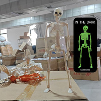 Décorations d'Halloween transfrontalières amusantes en plastique non toxique et durable, squelettes d'animaux simulés pour bars, maisons hantées et fêtes