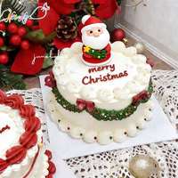 Decoraciones Comestibles de Azúcar 3D Hechas a Mano, Certificadas Halal, de Alta Gama, para Pasteles Navideños, para Pastelerías y Tiendas de Repostería de Lujo