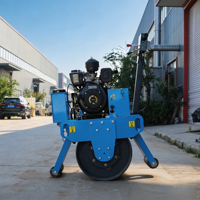 Compacteur vibrant à tambour unique de 400 kg, à moteur essence, pour le compactage du sol