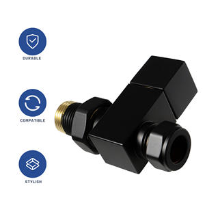 Offre Spéciale <span class=keywords><strong>poignée</strong></span> carrée couleur anthracite finition sable laiton <span class=keywords><strong>thermostatique</strong></span> ensemble droit vannes de <span class=keywords><strong>radiateur</strong></span> - Product Image 3