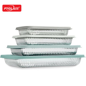 Plat à four rectangulaire en verre Pyrex résistant à la chaleur, spécial four à micro-ondes, pour plats de légumes et de fruits domestiques - Product Image 1