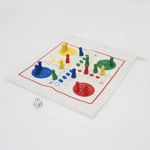 Jouet de divertissement pour enfants jeu de voyage Ludo jeu interactif 2 en 1 pour la maison et la fête