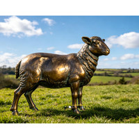 Sculpture de coq en bronze coulé à la main, grande statue de poulet en laiton antique pour la décoration de parcs et de paysages urbains