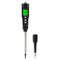 Testeur de pH du sol et des aliments rechargeable 8-en-1 avec sondes doubles remplaçables, analyseur numérique du sol, détecteur de pH, EC, humidité, NPK, température et fertilité