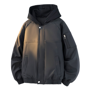 เสื้อแจ็กเก็ตผ้าฝ้ายสำหรับผู้ชาย, เสื้อโค้ทเด็กผู้ชายให้ความอบอุ่นหนาเสื้อโค้ทสองชิ้นเสื้อโค้ทบุผ้าฝ้ายทรงหลวมโลโก้แบบกำหนดเอง - Product Image 3