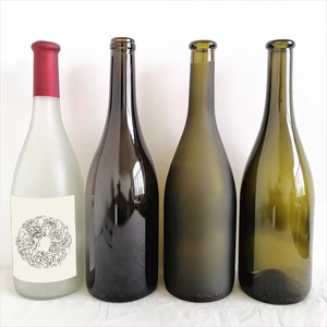 Cork Finish Burgundy Shape Wine <strong>Bottle</strong> <strong>187ml</strong> 375ml 500ml 750ml Whisky <strong>Champagne</strong> Glass <strong>Bottle</strong> - Product Image 1
