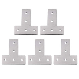 L-Shaped T-Shaped Carbon Steel Connecting Plate Nickel Plated Right Angle Industrial Grade For Home Improvement Hardware - Product Image 4