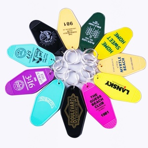 Wholesale Blank Motel Hotel Plastic <b>Key</b> <b>Chain</b> Custom Glitter Fashion Cute Plastic Keychain - Product Image 1