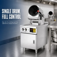 Robot de cuisson automatique de type armoire à tambour rotatif à gaz pour la restauration
