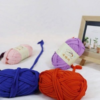 100% Polyester DIY Storage Basket Hand-Knitted Ball 100g T-Shirt Yarn Cloth Line Slippers Material Bag Fancy Yarn