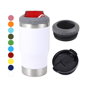 Hipdeer Customized 16oz Sublimation Stocked Beer Can Cooler <b>Double</b> <b>Wall</b> Glass Mugs Straws Colorful Plastic Lids Contemporary - Product Image 1