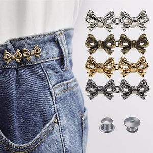 Ajusteur de taille de pantalon, <span class=keywords><strong>bouton</strong></span> de jean réglable sans nickel, recouvert de tissu, <span class=keywords><strong>pour</strong></span> resserrer la taille des pantalons, sans couture - Product Image 1