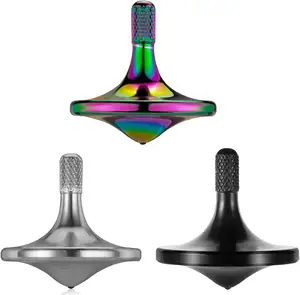 Precision Metal Spinning Top Perfect Balance Well Made EDC Desktop Gyro Toy Spin Time Over 5 Minutes