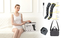 Masseur de jambes et de mollets portable sans fil à batterie lithium, compression d'air, circulation sanguine, chauffage, contrôle de la minuterie, USB