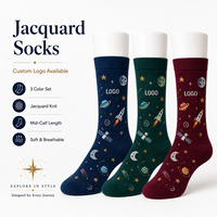 Chaussettes pour hommes à motifs de dessins animés amusants, en coton et élasthanne, antibactériennes, respirantes, à séchage rapide, écologiques, pour le quotidien et les affaires