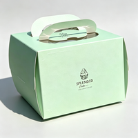 Emballage pour desserts, boîte cadeau en carton pliable, impression UV, impression de logo personnalisée, boîte de boulangerie de qualité alimentaire, écologique, recyclable