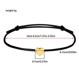 Giá Thấp Đầy Màu Sắc Mềm Lụa Chuỗi Bện Vòng Đeo Tay Có Thể Điều Chỉnh Tối Giản Đồng Mạ Vàng Bạc Tình Yêu Trái Tim Vài Vòng Đeo Tay - Product Image 2