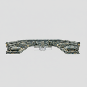 Majlis Árabe, Majlis Marroquí, Diseño de Majlis |    Personalización Posible, Conjunto de Sofás Árabes en Forma de L, Sofá Árabe en Forma de U - Product Image 2