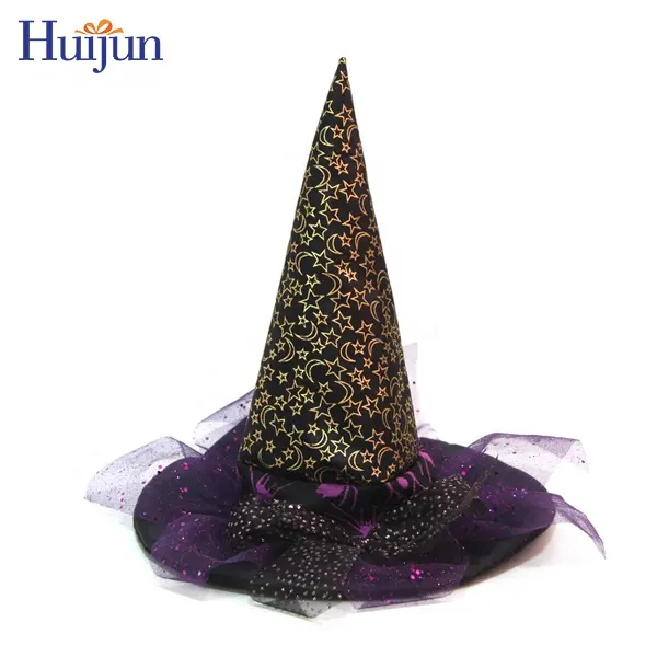 Wholesale pharaoh Halloween party witch hat decoration makeup costume props Pointy Top Wizard Hat