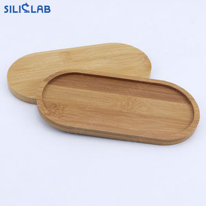 Plato de comedor, bandeja de bambú, bandeja de servicio de forma ovalada para café, té, fruta, comida, postre, bandeja de almacenamiento de Bambú - Product Image 3