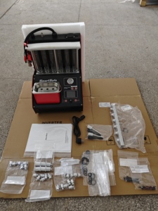 Limpiador y probador de <span class=keywords><strong>inyectores</strong></span> automotrices ultrasónicos CNC603A de prueba automatizada en varios idiomas, compatible con limpieza en vehículos - Product Image 6