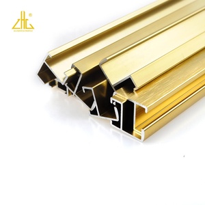 Profilé en aluminium <span class=keywords><strong>brossé</strong></span> or/argent, 55mm, profil OEM, pour cadres de photo personnalisés à singapour - Product Image 2