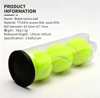 Balles de padel personnalisées Yide avec logo, 45% feutre de laine, 3 balles par boîte, balles d'entraînement, emballées sous vide