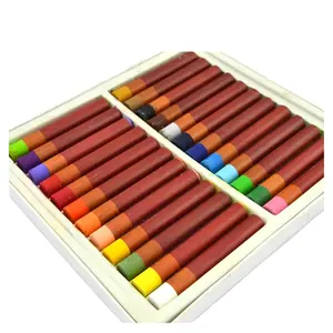 Non Toxic Washable Round 12/24/ colors best quality super soft crayon oil pastel set with vibrant colors for artist grade